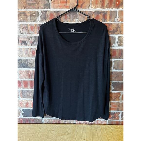 Time And Tru Black Long Sleeve Top Women’s Size:M - Picture 5 of 6